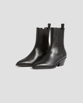 Botines de piel black