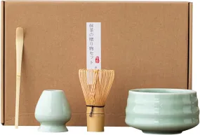 Juego de té matcha japonés, juego de batidores matcha japoneses, juego de 4 piezas de té japonés, juego de matcha para ceremonia