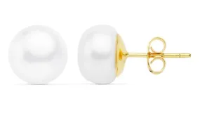 Pendientes Oro Perlas Barrocas 11mm.